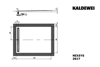 Kaldewei Duschwanne NEXSYS Mod.2617,800x1200mm,warm grey 50,Secure Plus – Bild 3