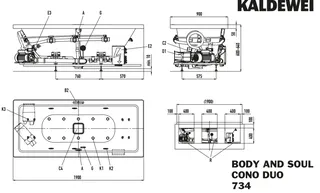 Kaldewei Badewanne CONODUO Mod.734 BODY & SOUL,1900x 900mm,alpinweiß,rechts,IE,alpwe – Bild 3