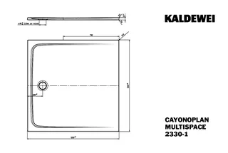 Kaldewei Duschwanne CAYONOPLAN MULTISPACE Mod.2330-1, 1200x1200mm,cool grey 40,Secure Plus,AD – Bild 3
