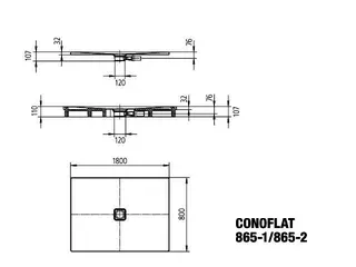 Kaldewei Duschwanne CONOFLAT Mod.865-1,800x1800mm, alpinweiß,Secure Plus – Bild 3