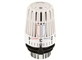 Heimeier Thermostatkopf K v. 6-28° C Skalenhaube weiss RAL9016, m.2 Sparclips