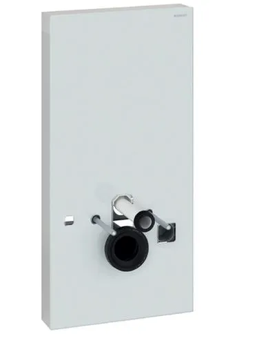 Geberit Monolith Plus Sanitärmodul für Geberit AquaClean 8000 / 8000plus, 101 cm, mit Anschlussstutzen, Wasseranschluss unten, Orientierungslicht, Geruchsabsaugung, Soft-Touch-Spülauslösung