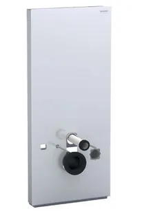 Geberit Monolith Plus Sanitärmodul für Geberit AquaClean 8000 / 8000plus, 114 cm, mit Anschlussstutzen, Wasseranschluss hinten Mitte, Orientierungslicht, Geruchsabsaugung, Soft-Touch-Spülauslösung