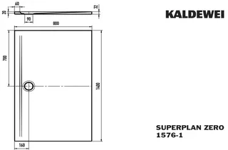 Duschfläche ZE 80x140cm more4YOU, topweiß – Bild 4