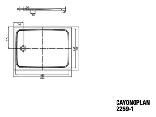 Kaldewei Duschwanne CAYONOPLAN Mod.2259-1,750x1100mm, alpinweiß,Invisible Grip – Bild 3