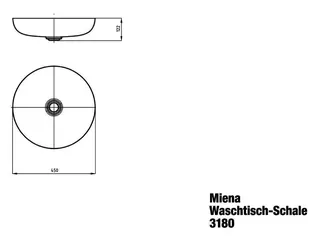 Kaldewei WB MIENA WASCHTISCH-SCHALE Mod.3180,d :450mm,soft touch,Perl-Effekt,oÜL – Bild 4