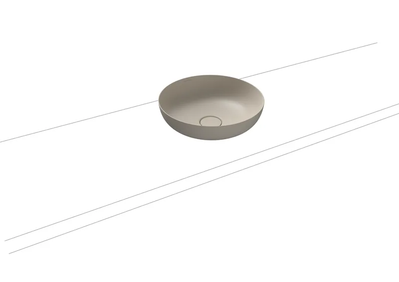 Kaldewei WB MIENA WASCHTISCH-SCHALE Mod.3181,d :380mm,warm grey 10,Perl-Effekt,oÜL