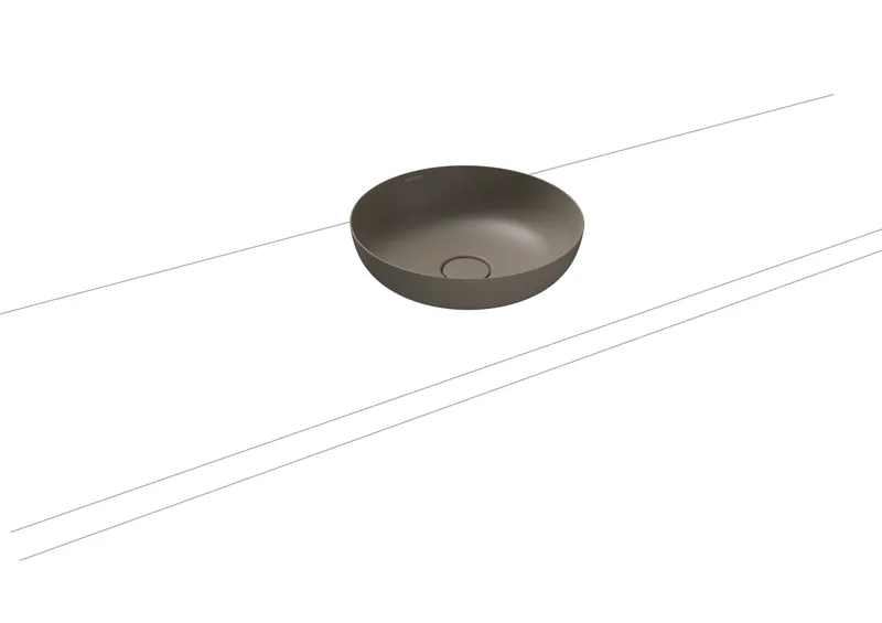 Kaldewei WB MIENA WASCHTISCH-SCHALE Mod.3181,d :380mm,warm grey 60,Perl-Effekt,oÜL