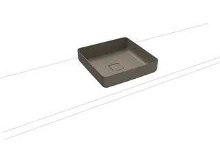 Kaldewei WB MIENA WASCHTISCH-SCHALE Mod.3184, 400x400mm,warm grey 60,Perl-Effekt,oÜL