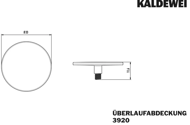 Kaldewei Design Überlauf-Abdeckung Mod. 3920