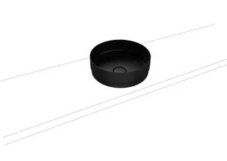 Kaldewei WB NUEVA WASCHTISCH-SCHALE Mod.3191,d :380mm,schwarz matt 100,Perl-Effekt,oÜL