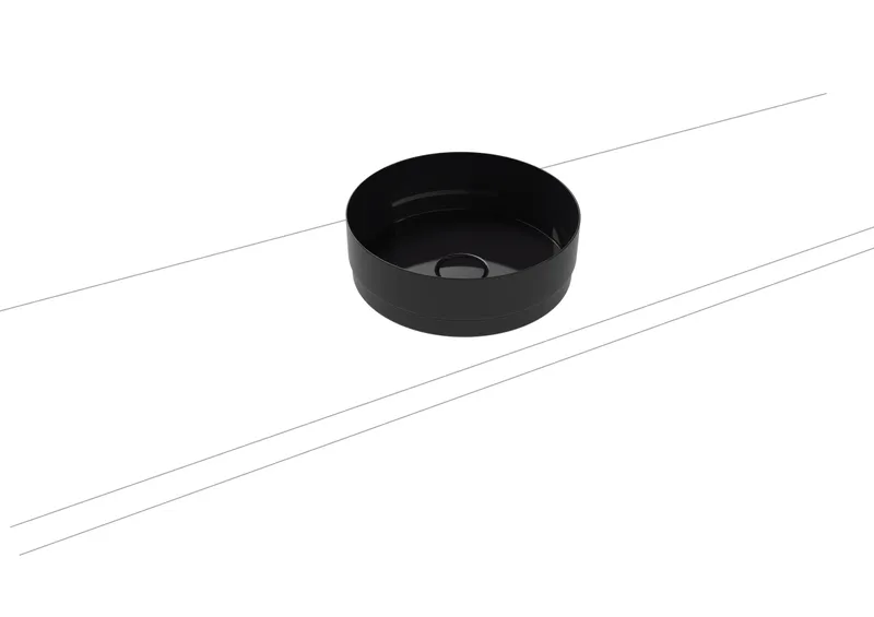 Kaldewei WB NUEVA WASCHTISCH-SCHALE Mod.3191,d :380mm,schwarz,Perl-Effekt,oÜL