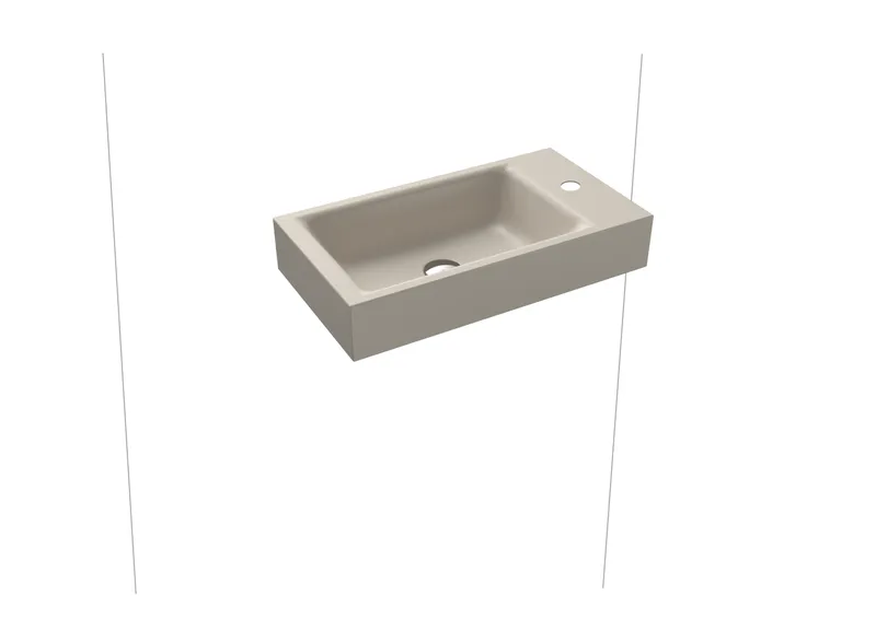 Kaldewei WB PURO WAND-HANDWASCHTISCH Mod.3162, 550x300mm,wg10,PEFF,AD,m. 1HL,oÜL