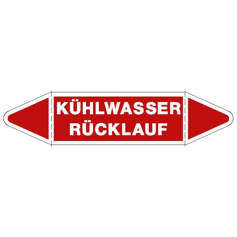 REHAU Klebeschild VW Kühlwasser Rücklauf, Deutsch, 70 x 18