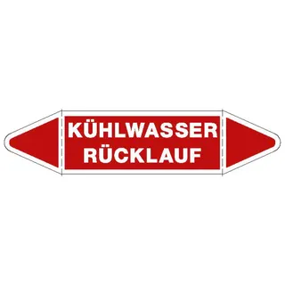REHAU Klebeschild VW Kühlwasser Rücklauf, Deutsch, 70 x 18