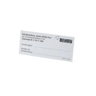RAUPIANO PLUS Schild REHAU Brandmanschette Plus