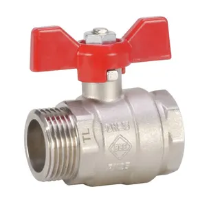 Gewinde-Kugelhahn Messing 920.3-3/4" IG/AG Flügelgriff PN25
