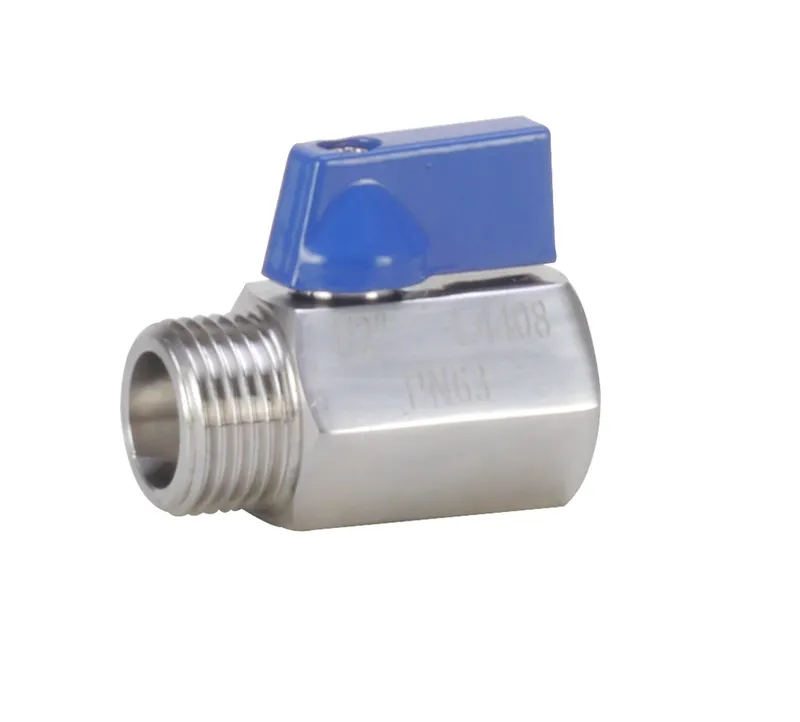 Mini-Kugelhahn Edelstahl 93901-1/2" IG/AG PN63