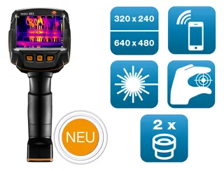 testo 883 - Wärmebildkamera (320 x 240 P Fokus manuell, App, Laser