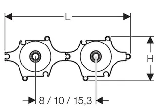 Geberit Anschluss gerade für MeplaFix, Trockenbau DN 15 MF 1/2" – Bild 2