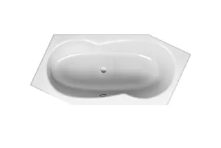 Bette Badewannen Sechseck Metric Weiß AS FE links Überlauf vorne 2060x900x450/30mm – Bild 2