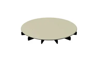Ersatzteile Glasierter Ablaufdeckel BetteAir Cream AY 210x210x25mm – Bild 2