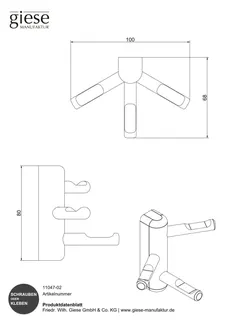 Giese Haken 3-fach starre Ausführung – Bild 2