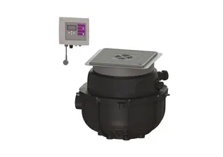 KESSEL-Hebeanlage Aqualift S Compact Tronic, GTF 1200, Bodenplatte, schwarz