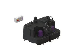 KESSEL-Hebeanlage Aqualift F XL 450 l Duo, SPF 3000-S3, Gussschieber