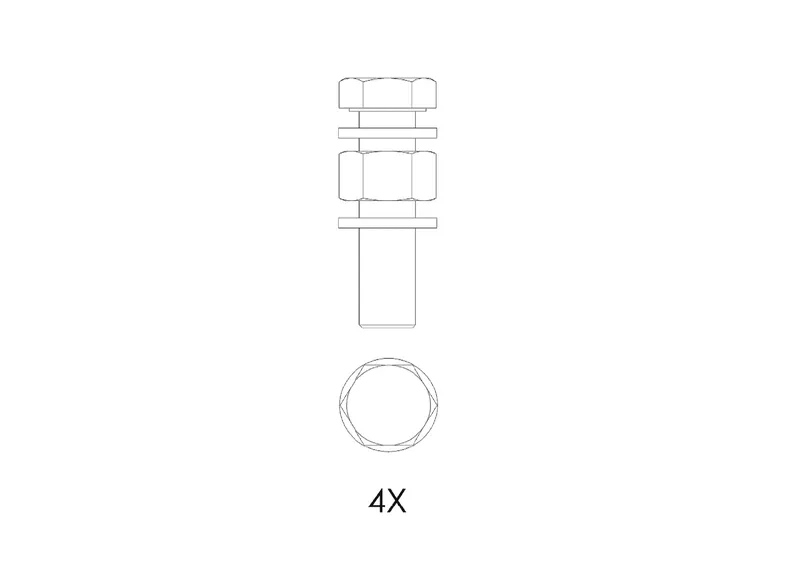 KESSEL-Schraubenset für Guss-Formteile DN 80/DN 100, M16x65