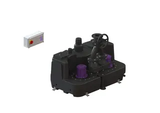 KESSEL-Hebeanlage Aqualift F XL 300 l Duo, SPF 3000-S1, Gussschieber