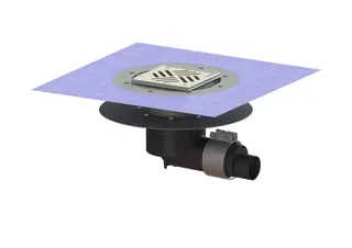 KESSEL-Bodenablauf Ecoguss Klebeflansch DN 50, seitl., Variofix, Schlitzrost