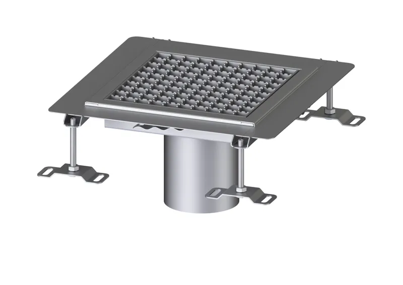 KESSEL-Aufsatzstück Ferrofix Klebeflansch H: 6mm,300x300mm,Gitterrost
