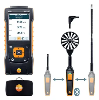 testo 440 delta P - Strömungs-Kombi-Set 2 mit Bluetooth®