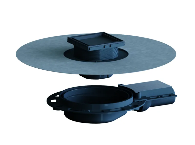 Bodenablauf DallDrain Ind. Plan OM, DN 40, 100 x 100 mm