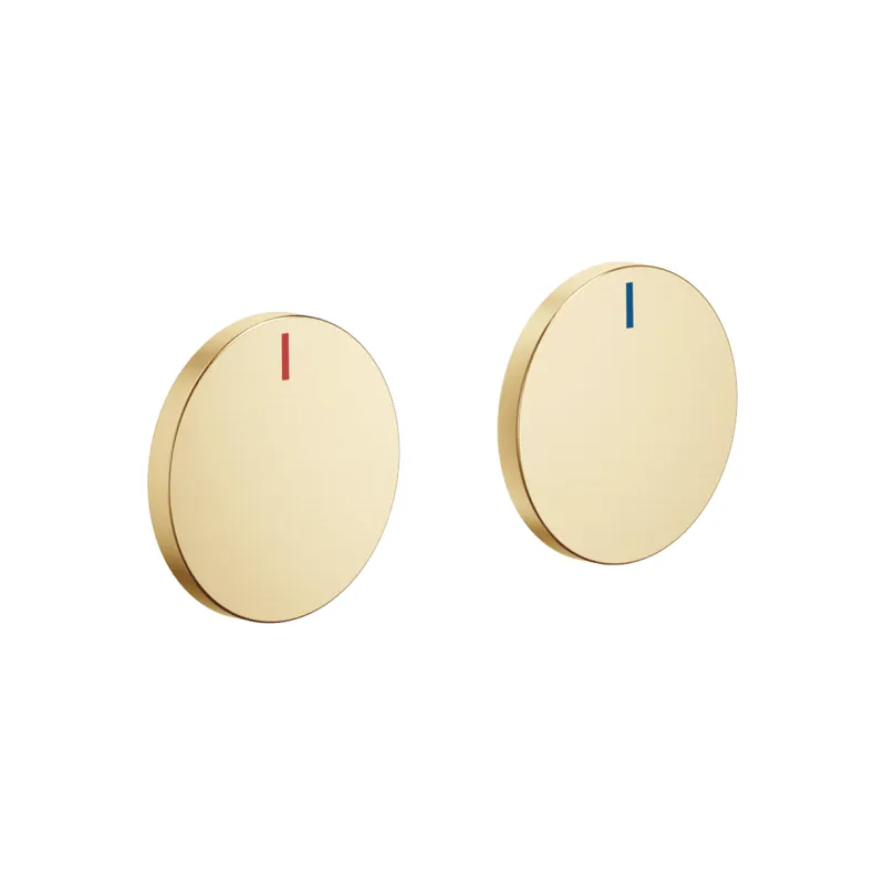 Dornbracht Set Griffeinsatz rot & blau CYO 11284811 Messing gebürstet (23kt Gold)