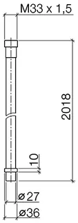 Dornbracht WATER TUBE Kneipp-Schl. SERIENNEUTRAL 28286979 2000 mm Schwarz matt – Bild 3