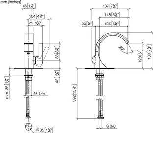 Dornbracht Waschtisch-Einhandbatterie ohne Ablaufgarnitur CYO 33521811 Chrom – Bild 3