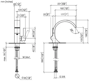 Dornbracht Waschtisch-Einhandbatterie ohne Ablaufgarnitur CYO 33525811 Chrom – Bild 3
