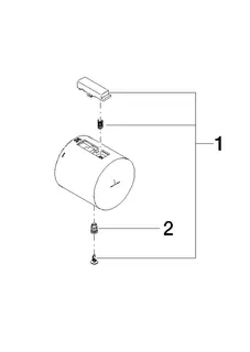 Dornbracht Gr. Thermostat D48mm m. Kennzeichnung ERSATZTEILE 90173301700 Chrom – Bild 2