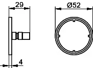 Keuco Klebe-Set 5 Universalartikel 04994 f.12801, 12814 m.rd. Rosette – Bild 2
