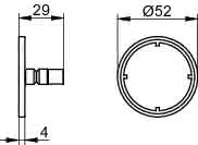 Keuco Klebe-Set 5 Universalartikel 04994 f. 12801 /14 m. rd Rosette sw matt – Bild 2