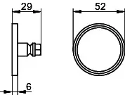 Keuco Klebe-Set 10 Universalartikel 04994 f. 12820 /22 /63 m. rd Rosette sw matt – Bild 2
