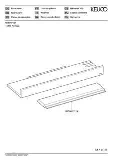 Keuco Duschablage REVA 12859 m.integriertem Glasabzieher sw – Bild 3