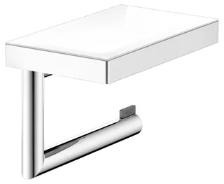 KE Toilettenpapierhalter REVA 12873 m.Glas-Ablage verchr.