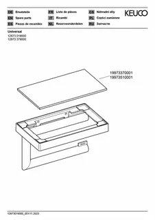 Keuco Toilettenpapierhalter REVA 12873 m.Glas-Ablage verchr. – Bild 3