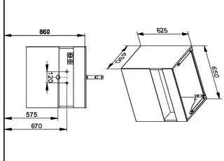 Keuco WUB m.Ausz. Stageline 32852 Sd.u.Bel. 650x625x490mm vulk. – Bild 3