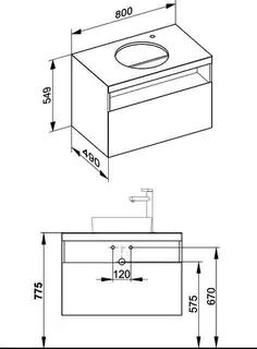 Keuco WUB Stageline 32865 m.Ausz. Hahnl.re. 800x550x490mm inox – Bild 2