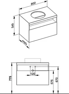 Keuco WUB Stageline 32865 m.Ausz. Hahnl.re. 800x550x490mm inox – Bild 3