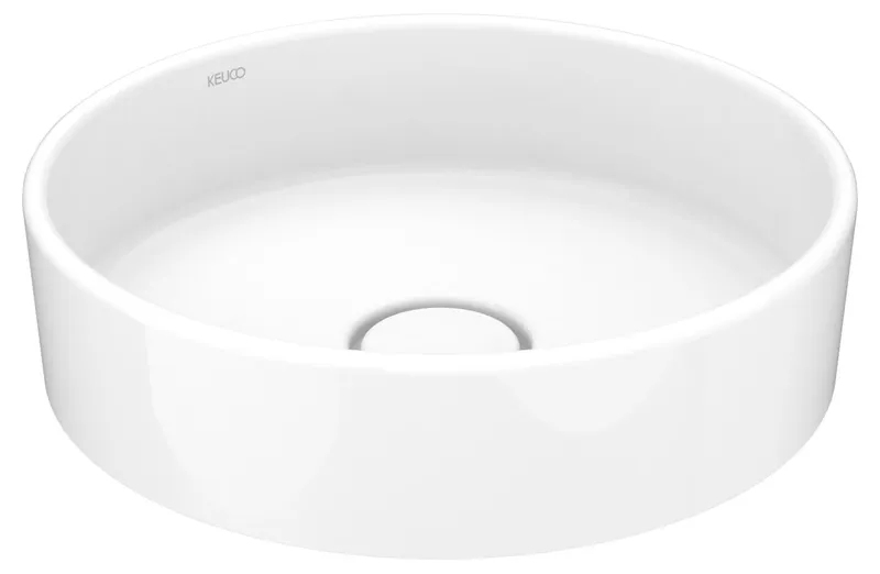 Keuco Keramik-Waschtisch rund Stageline 32880 o.Hahnlochbohrung D: 400mm sw